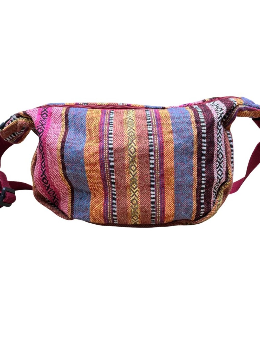 Hippie Boho Reggae Jamaican Style Colourful Stitched Cross Body Hip Adjustable